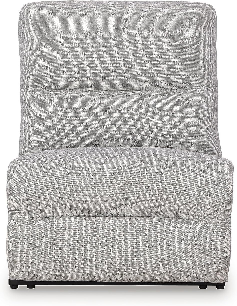 image:imageSignature Design by Ashley Acklen Place Power Reclining Sectional Sofa with Chaise Zero Gravity Posture amp Console NextGen Nuvella StainResistant Fabric Ideal for Living Room Lounging Pewter GrayPewter