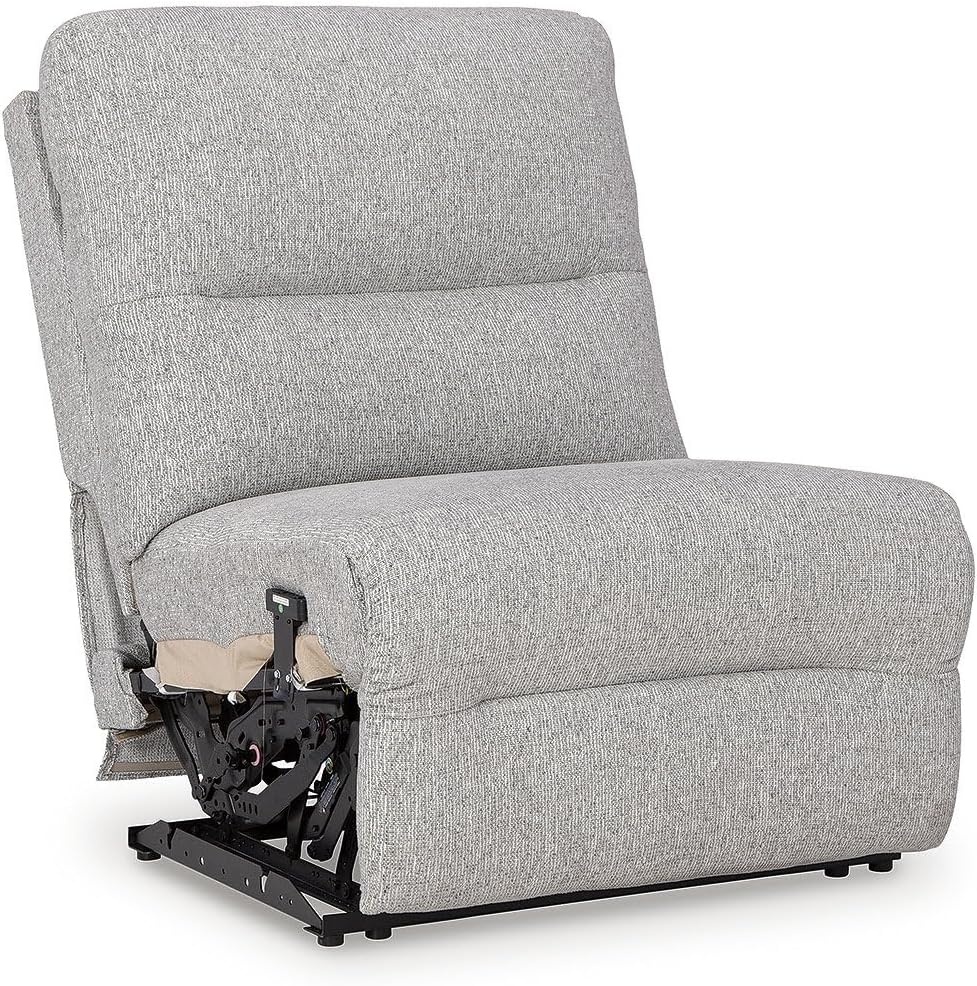 image:imageSignature Design by Ashley Acklen Place Power Reclining Sectional Sofa with Chaise Zero Gravity Posture amp Console NextGen Nuvella StainResistant Fabric Ideal for Living Room Lounging Pewter GrayPewter