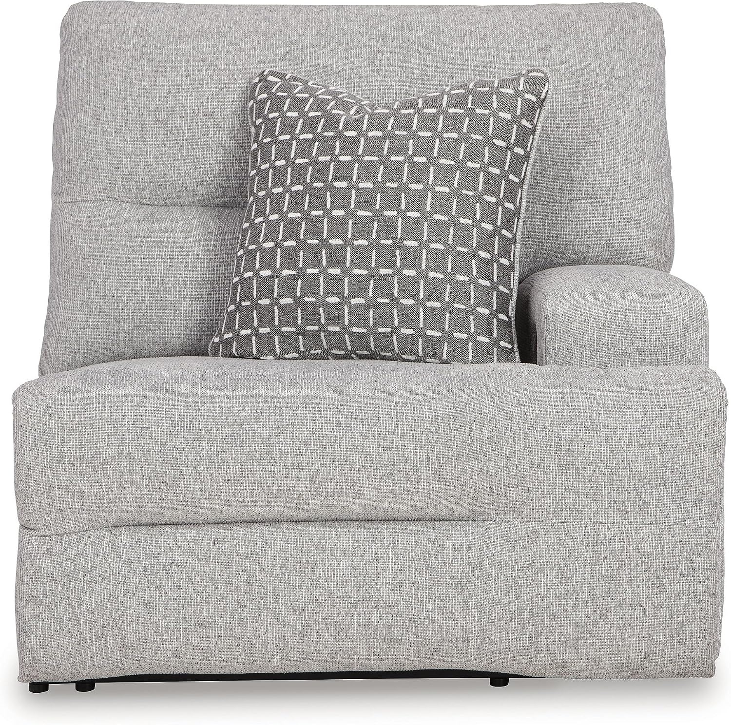 image:imageSignature Design by Ashley Acklen Place Power Reclining Sectional Sofa with Chaise Zero Gravity Posture amp Console NextGen Nuvella StainResistant Fabric Ideal for Living Room Lounging Pewter GrayPewter