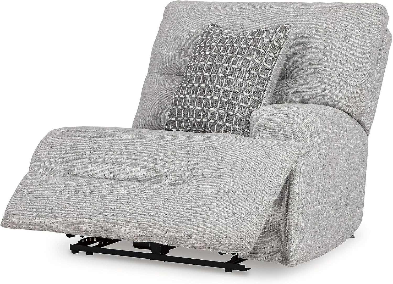image:imageSignature Design by Ashley Acklen Place Power Reclining Sectional Sofa with Chaise Zero Gravity Posture amp Console NextGen Nuvella StainResistant Fabric Ideal for Living Room Lounging Pewter GrayPewter