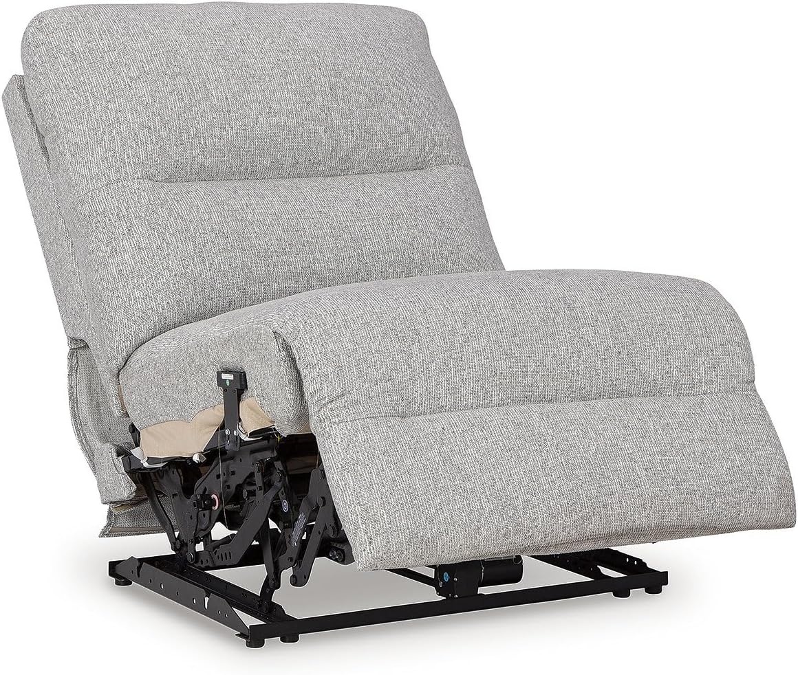 image:imageSignature Design by Ashley Acklen Place Power Reclining Sectional Sofa with Chaise Zero Gravity Posture amp Console NextGen Nuvella StainResistant Fabric Ideal for Living Room Lounging Pewter GrayPewter