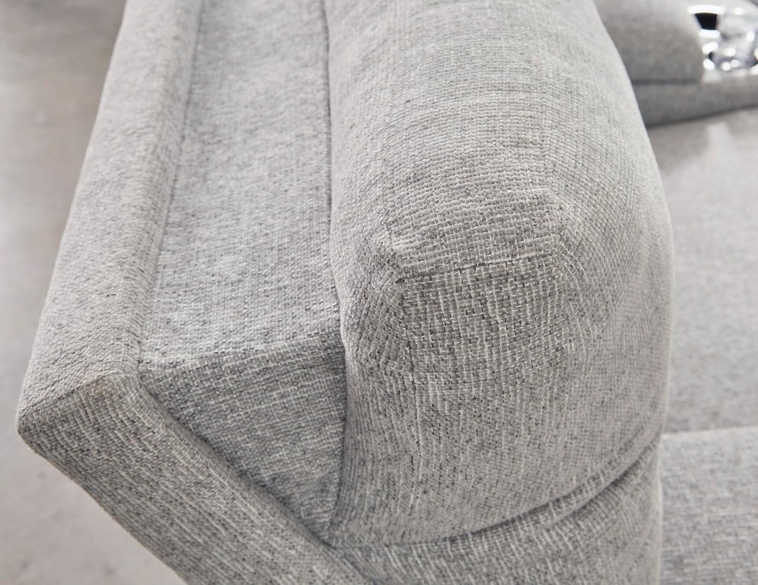image:imageSignature Design by Ashley Acklen Place Power Reclining Sectional Sofa with Chaise Zero Gravity Posture amp Console NextGen Nuvella StainResistant Fabric Ideal for Living Room Lounging Pewter GrayPewter
