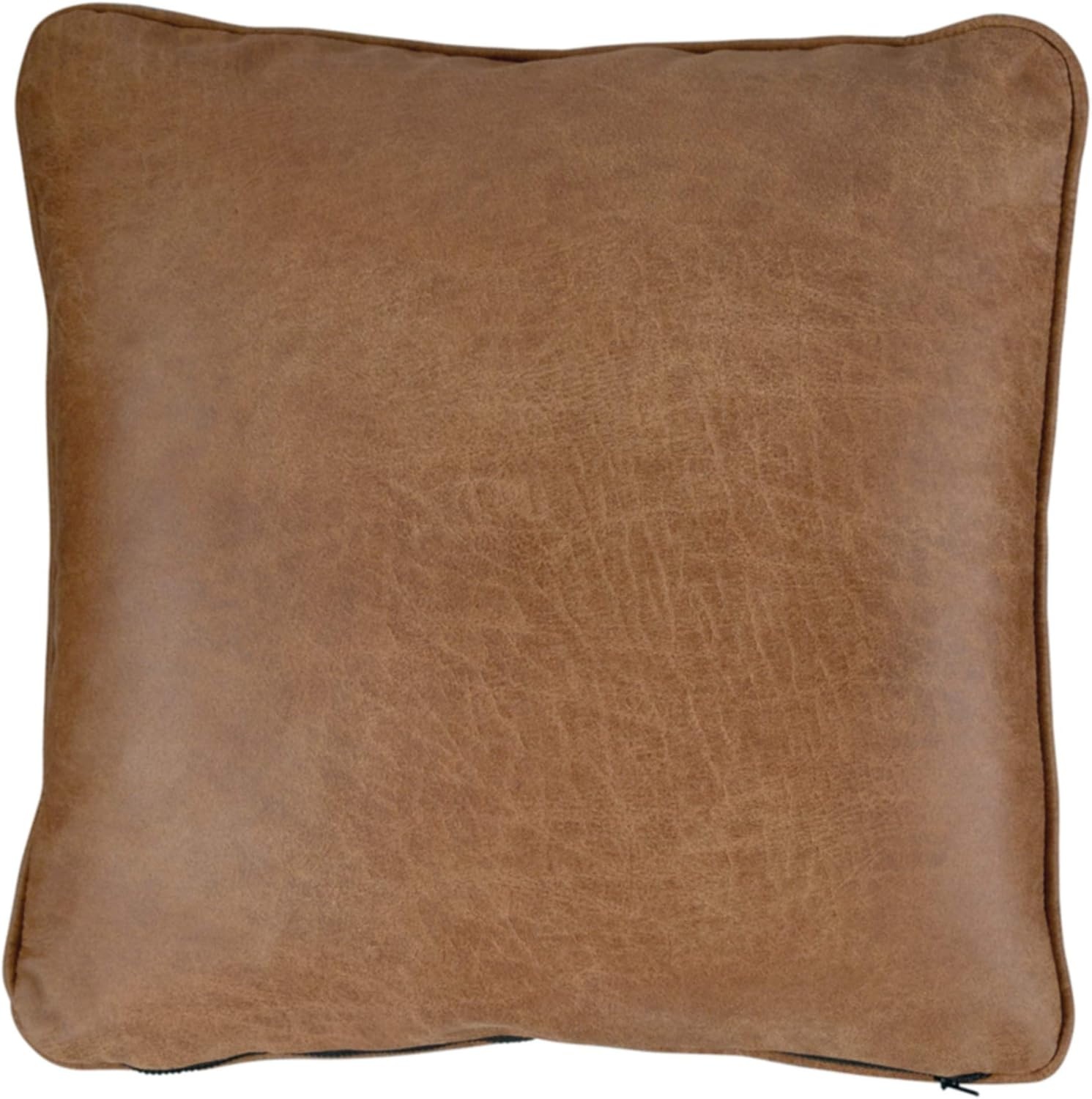 image:imageSignature Design by Ashley Cortnie Faux Leather Throw Pillow 20 x 20 Inches Brown
