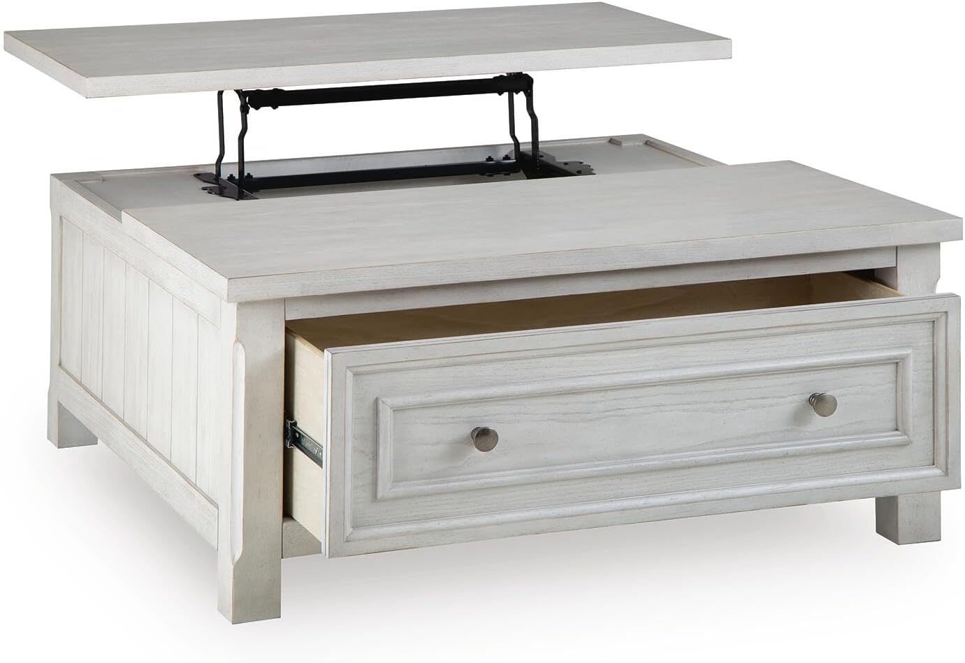 image:imageSignature Design by Ashley Robbinsdale Farmhouse 1Drawer LiftTop Coffee Table with Storage Antique White