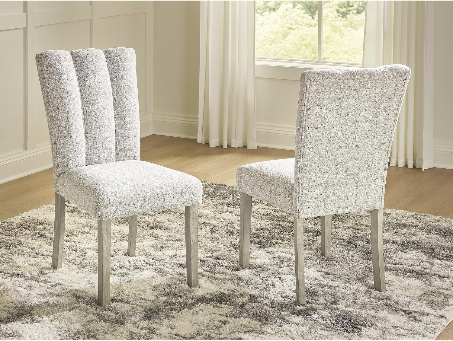 image:imageSignature Design by Ashley Grallegen Contemporary Upholstered Dining Chair Set of 2 Beige